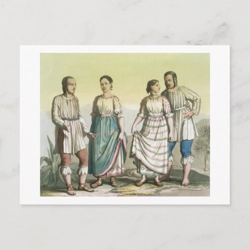 Michoacan Indians in Traditional Costume Mexico  Postcard