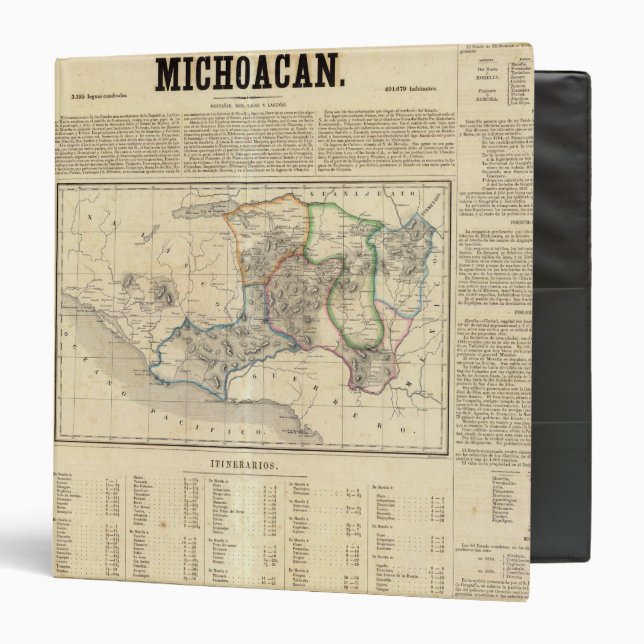 Michoacan, Mexico 2 3 Ring Binder (Front/Inside)