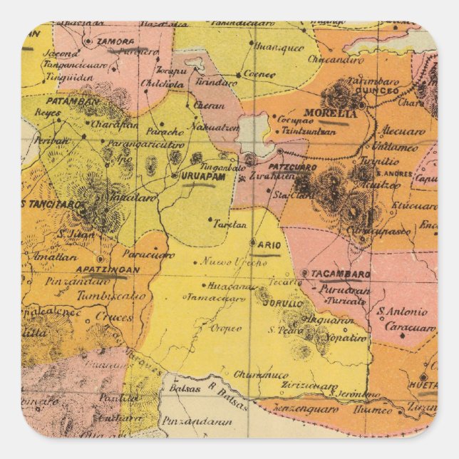 Michoacan, Mexico Square Sticker (Front)