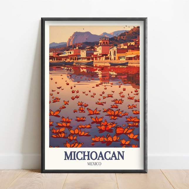 Michoacan Poster - Michoacán Art - Mariposa Monarc (Creator Uploaded)