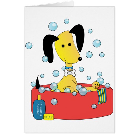 Mick and Henry Take a Bath Cards (Front)
