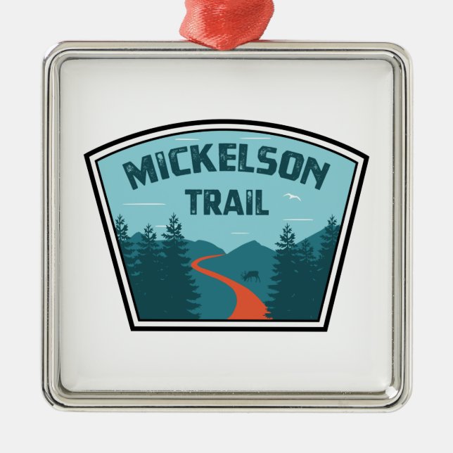 Mickelson Trail Metal Ornament (Front)