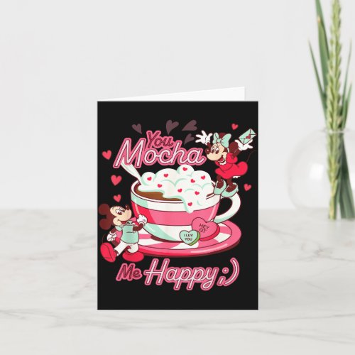 Mickey & Minnie Valentine's Day You Mocha Me H Card