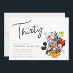 Mickey and Friends 30th Birthday  Invitation<br><div class="desc">Invite all your family and friends to your 30th Birthday with these Mickey Mouse invitations featuring all your favorite characters. Personalize by adding all your party details!</div>