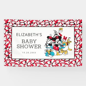 Mickey And Friends Baby Shower Banner by MickeyAndFriends at Zazzle