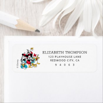 Mickey And Friends Baby Shower Label by MickeyAndFriends at Zazzle