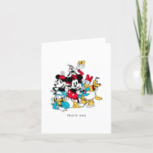Mickey and Friends Baby Shower Letterpress Thank You Card