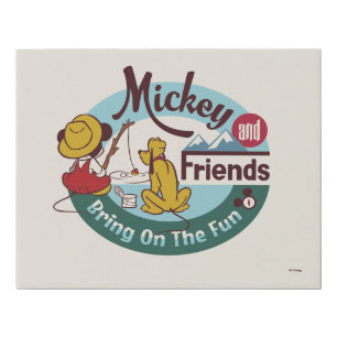 Mickey and Friends   Bring on the Fun Faux Canvas Print
