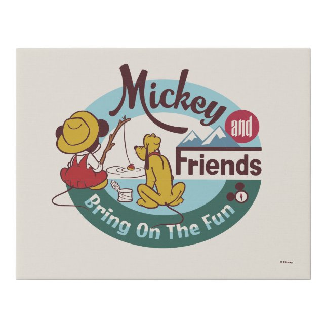 Mickey and Friends | Bring on the Fun Faux Canvas Print (Front)