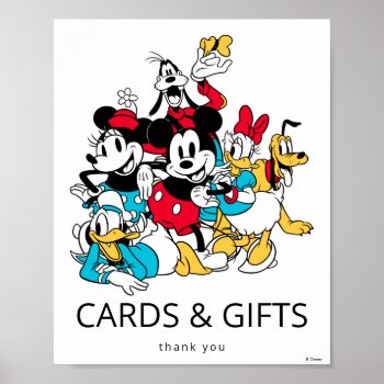 Mickey And Friends Cards And Gifts Baby Shower Poster by MickeyAndFriends at Zazzle
