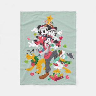 Mickey and Friends   Christmas Pyramid Fleece Blanket