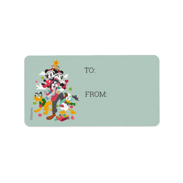 Mickey and Friends | Christmas Pyramid Label (Front)