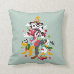 Mickey and Friends Christmas Pyramid Throw Pillow