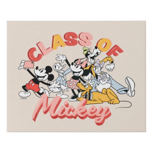 Mickey and Friends  Class of Mickey Faux Canvas Print