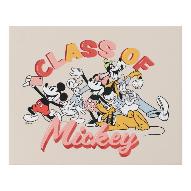 Mickey and Friends | Class of Mickey Faux Canvas Print (Front)