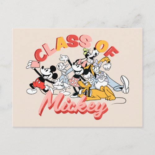 Mickey and Friends  Class of Mickey Postcard