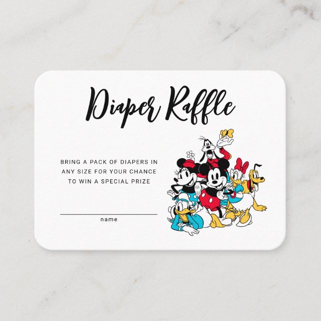 Mickey and Friends | Diaper Raffle Insert Card (Front)