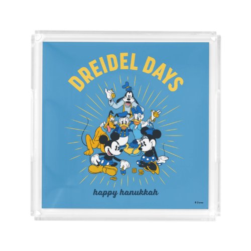 Mickey and Friends  Dreidel Days Acrylic Tray