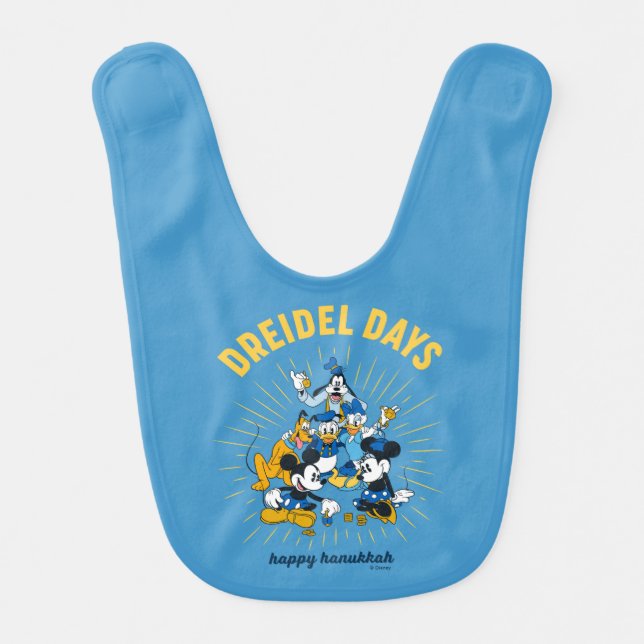 Mickey and Friends | Dreidel Days Baby Bib (Front)