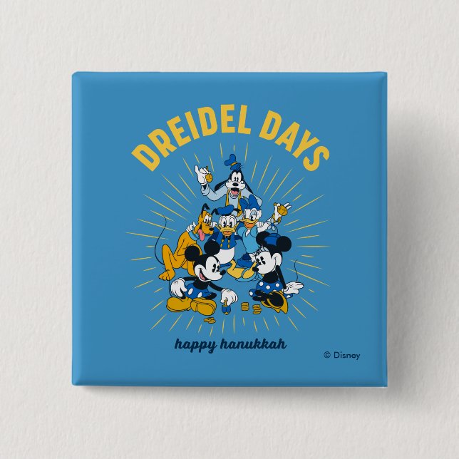 Mickey and Friends | Dreidel Days Button (Front)