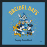 Mickey and Friends | Dreidel Days Faux Canvas Print<br><div class="desc">Happy Hanukkah from Mickey and Friends! This super cute graphic features Mickey and Friends celebrating Hanukkah.</div>