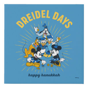Mickey and Friends   Dreidel Days Faux Canvas Print