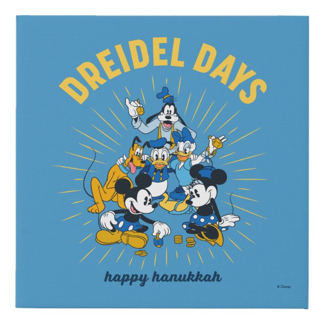 Mickey and Friends | Dreidel Days Faux Canvas Print (Front)