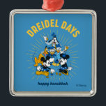 Mickey and Friends | Dreidel Days Metal Ornament<br><div class="desc">Happy Hanukkah from Mickey and Friends! This super cute graphic features Mickey and Friends celebrating Hanukkah.</div>