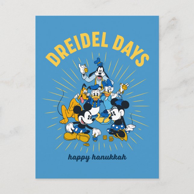 Mickey and Friends | Dreidel Days Postcard (Front)