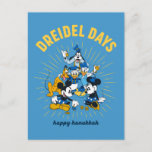 Mickey and Friends | Dreidel Days Postcard<br><div class="desc">Happy Hanukkah from Mickey and Friends! This super cute graphic features Mickey and Friends celebrating Hanukkah.</div>