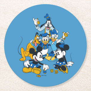 Mickey and Friends Dreidel Days Round Paper Coaster