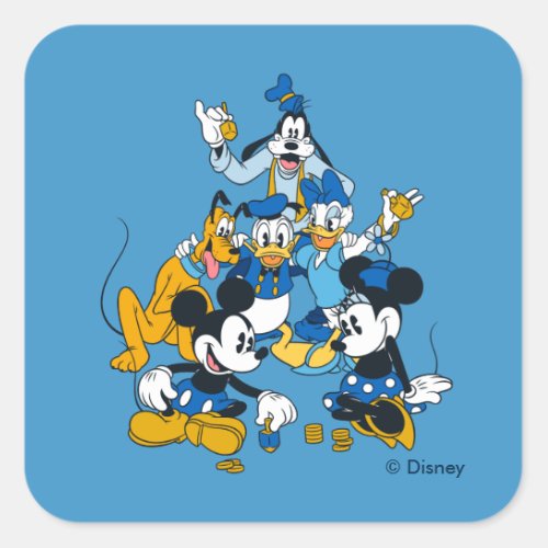 Mickey and Friends  Dreidel Days Square Sticker