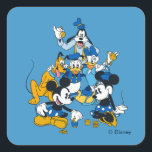 Mickey and Friends | Dreidel Days Square Sticker<br><div class="desc">Happy Hanukkah from Mickey and Friends! This super cute graphic features Mickey and Friends celebrating Hanukkah.</div>