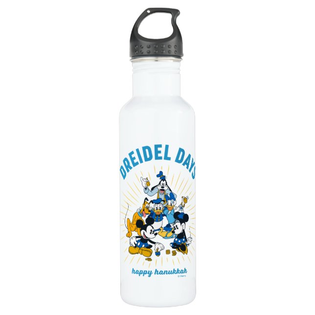 Mickey and Friends | Dreidel Days Stainless Steel Water Bottle (Front)