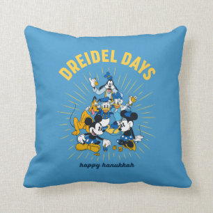 Mickey and Friends Dreidel Days Throw Pillow