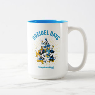 Mickey and Friends Dreidel Days Two-Tone Coffee Mug