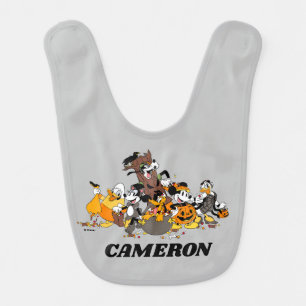 Mickey and Friends Dressed up for Halloween Baby Bib