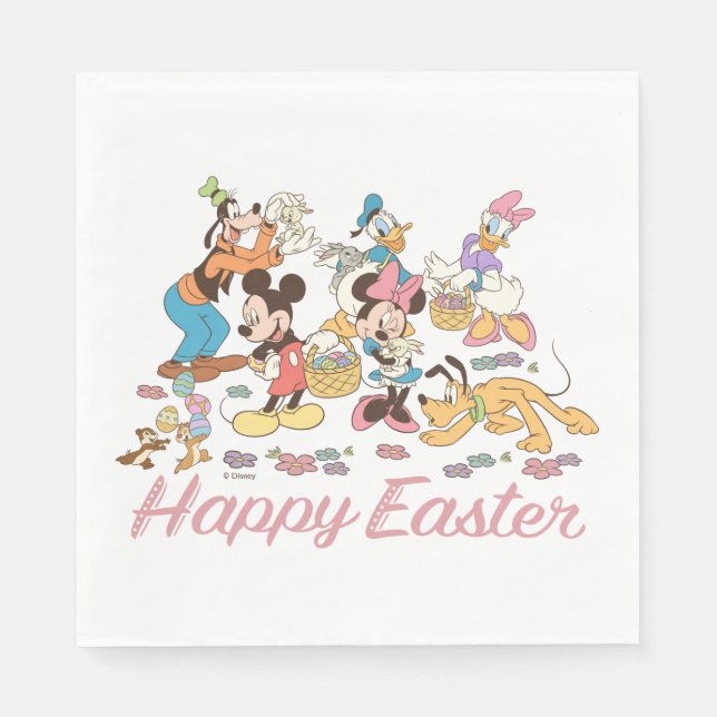 Mickey and Friends Easter Graphic Napkins (Front)