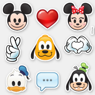 Mickey and Friends   Fab Five Emoji Sticker