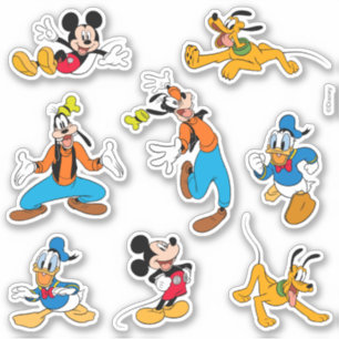 Mickey and Friends   Fab Four Character Art Sticker