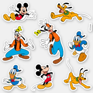 Mickey and Friends   Fab Four Character Art Sticker