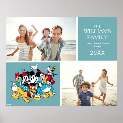 Mickey and Friends  Family Photo Collage Poster