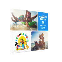 Mickey and Friends | Family Vacation Photo Collage Canvas Print