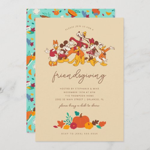 Mickey and Friends  Friendsgiving  Invitation