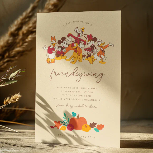 Mickey and Friends | Friendsgiving Invitation