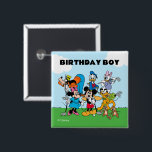 Mickey and Friends Golf Birthday Button<br><div class="desc">Celebrate your little golfer with this Mickey & Friends "Birthday Boy" button! Featuring Mickey Mouse, Minnie Mouse, Goofy, Donald Duck, Daisy Duck, Pluto, and Chip & Dale all decked out in colorful golf outfits, this playful design captures the excitement of a Disney-style day on the green. Set against a blue...</div>