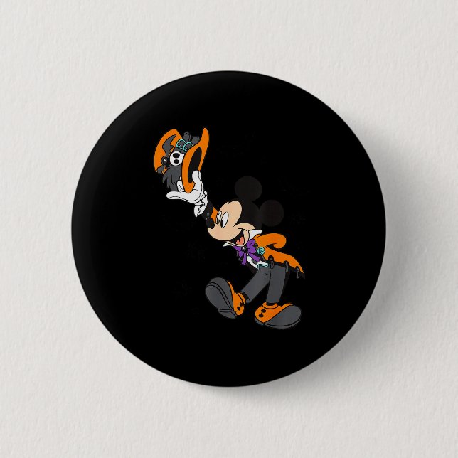 Mickey And Friends Halloween Costume  Button (Front)