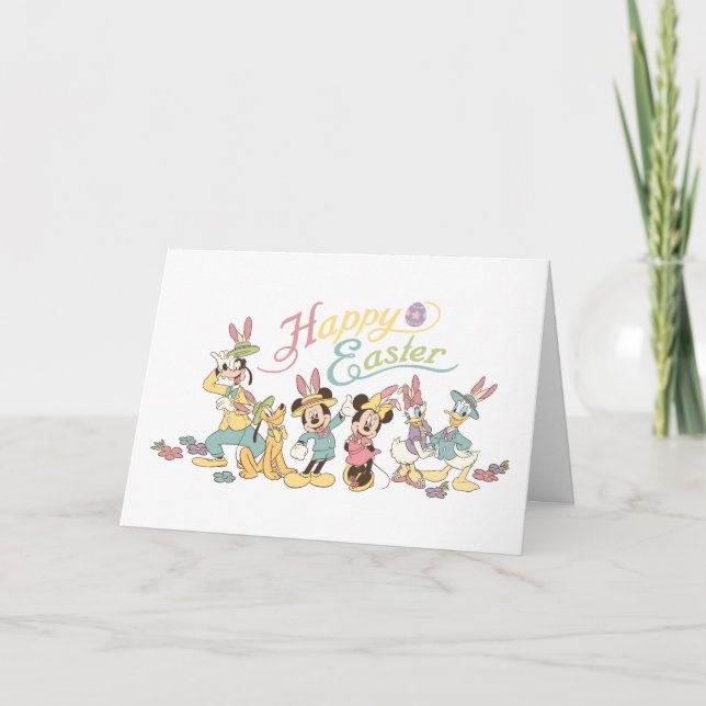 Mickey and Friends | Happy Easter Card (Front)