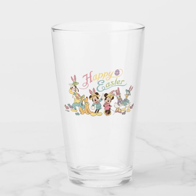 Mickey and Friends | Happy Easter Glass (Front)