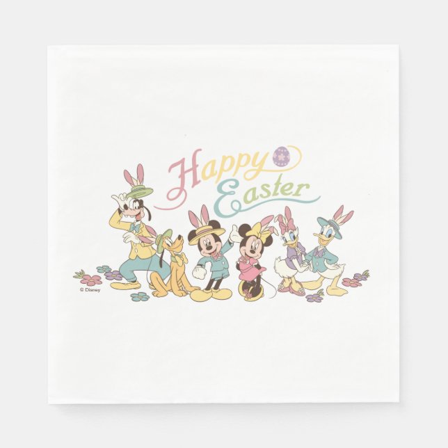 Mickey and Friends | Happy Easter Napkins (Front)